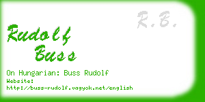 rudolf buss business card